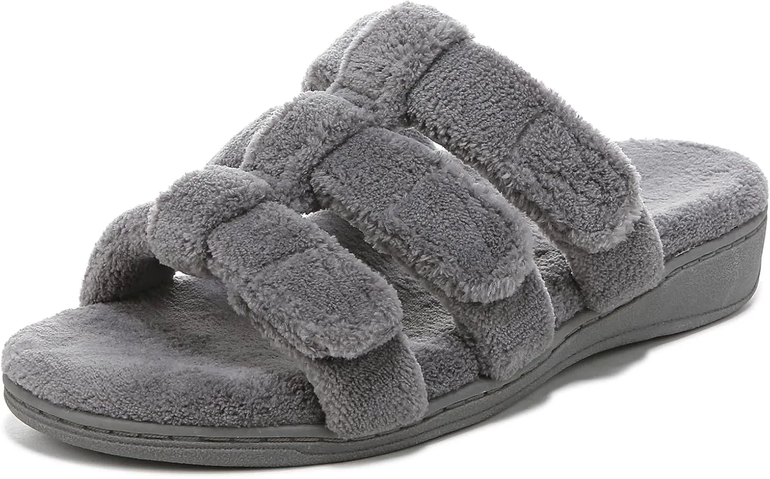 Vionic Adjustable Open-Toe Slipper with Orthotic Arch Support - Indulge Snooze