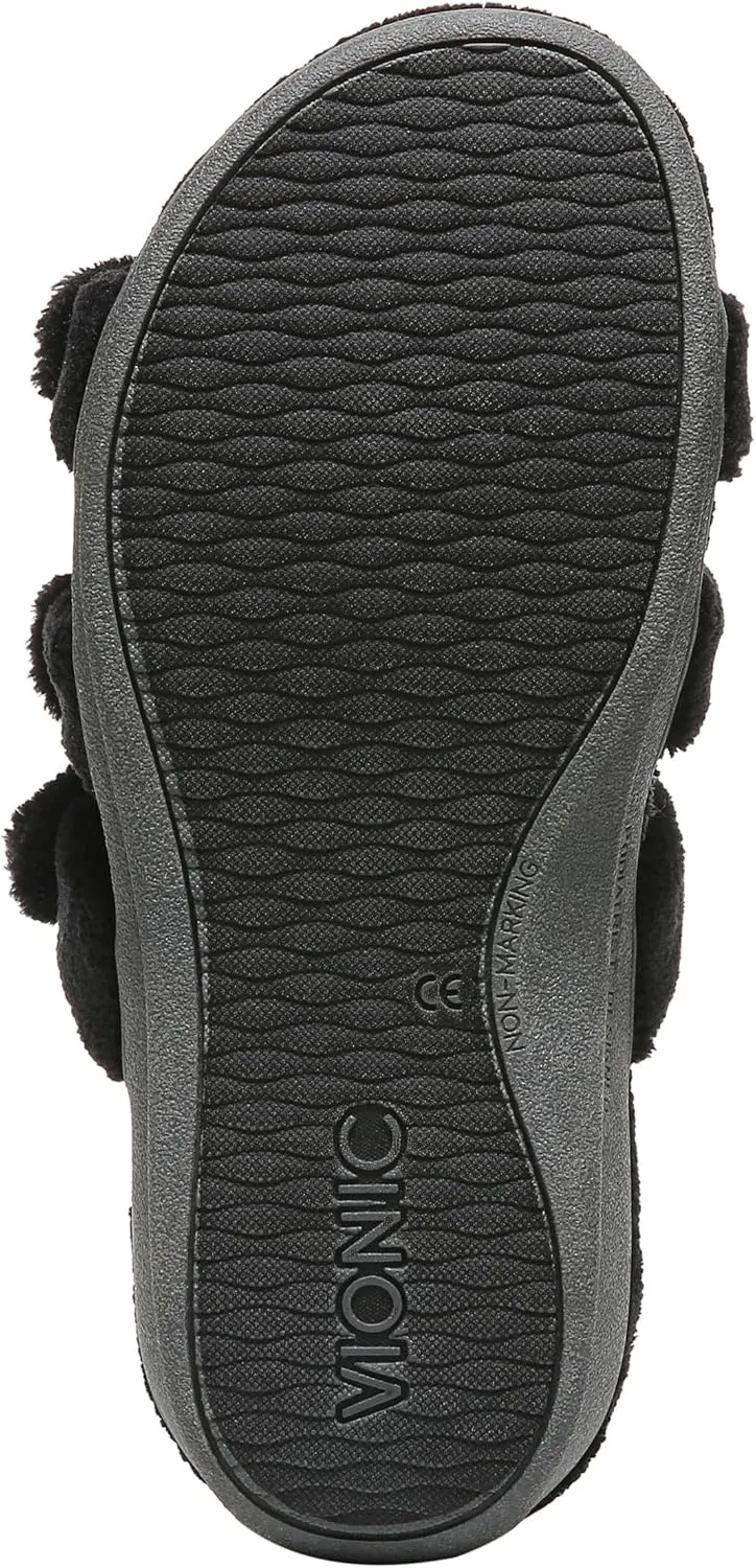 Vionic Adjustable Open-Toe Slipper with Orthotic Arch Support - Indulge Snooze