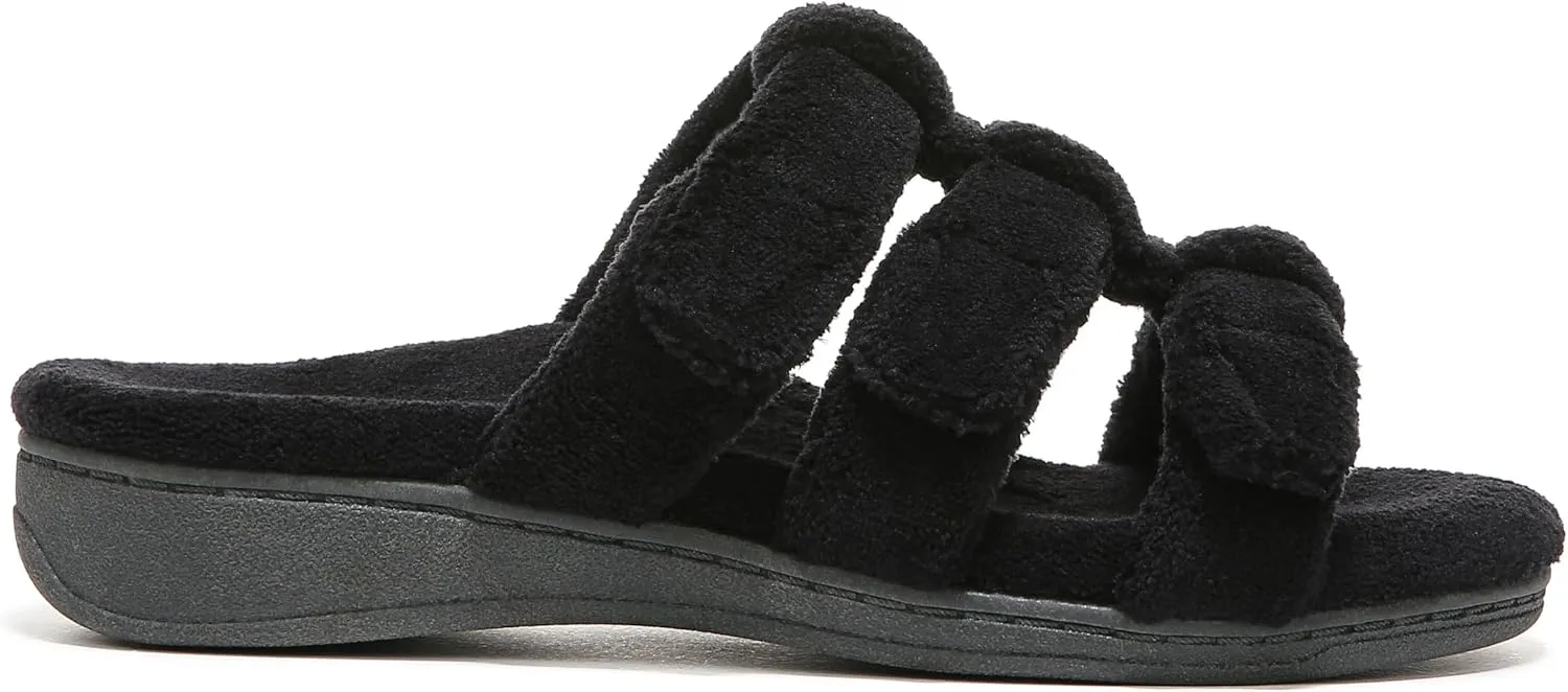 Vionic Adjustable Open-Toe Slipper with Orthotic Arch Support - Indulge Snooze