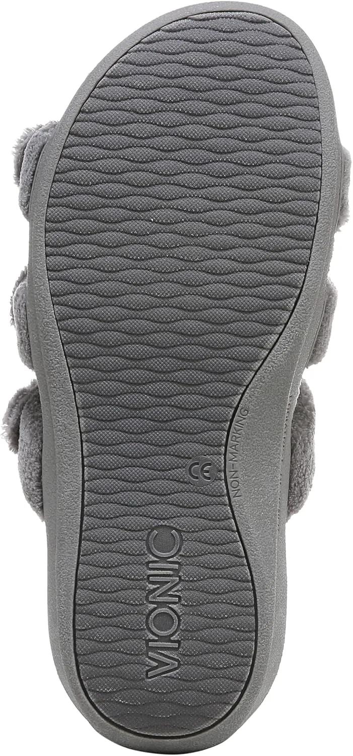 Vionic Adjustable Open-Toe Slipper with Orthotic Arch Support - Indulge Snooze