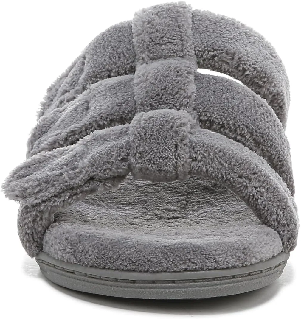 Vionic Adjustable Open-Toe Slipper with Orthotic Arch Support - Indulge Snooze