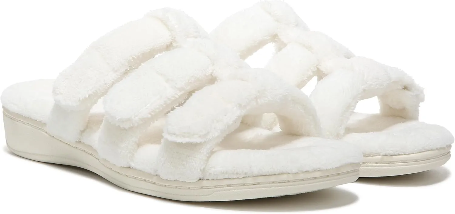 Vionic Adjustable Open-Toe Slipper with Orthotic Arch Support - Indulge Snooze