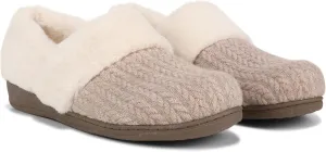 Vionic Endear Women's Cable Knit Faux Fur Trim Comfort Slipper
