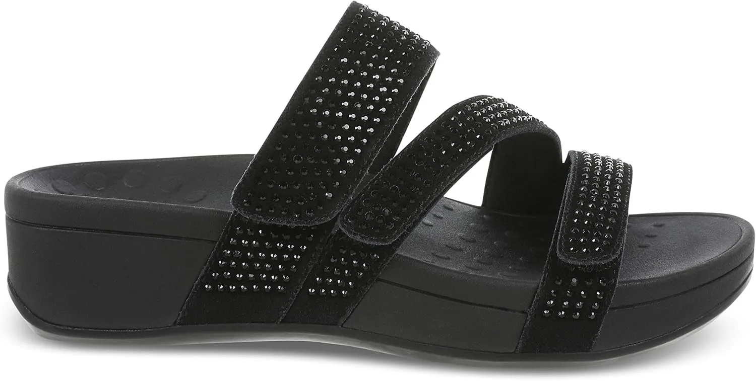 Vionic Women's Pacific Alexis Platform Sandal - Ladies Adjustable Straps Slide Sandals that include Three-Zone Comfort with Concealed Orthotic Insole Arch Support