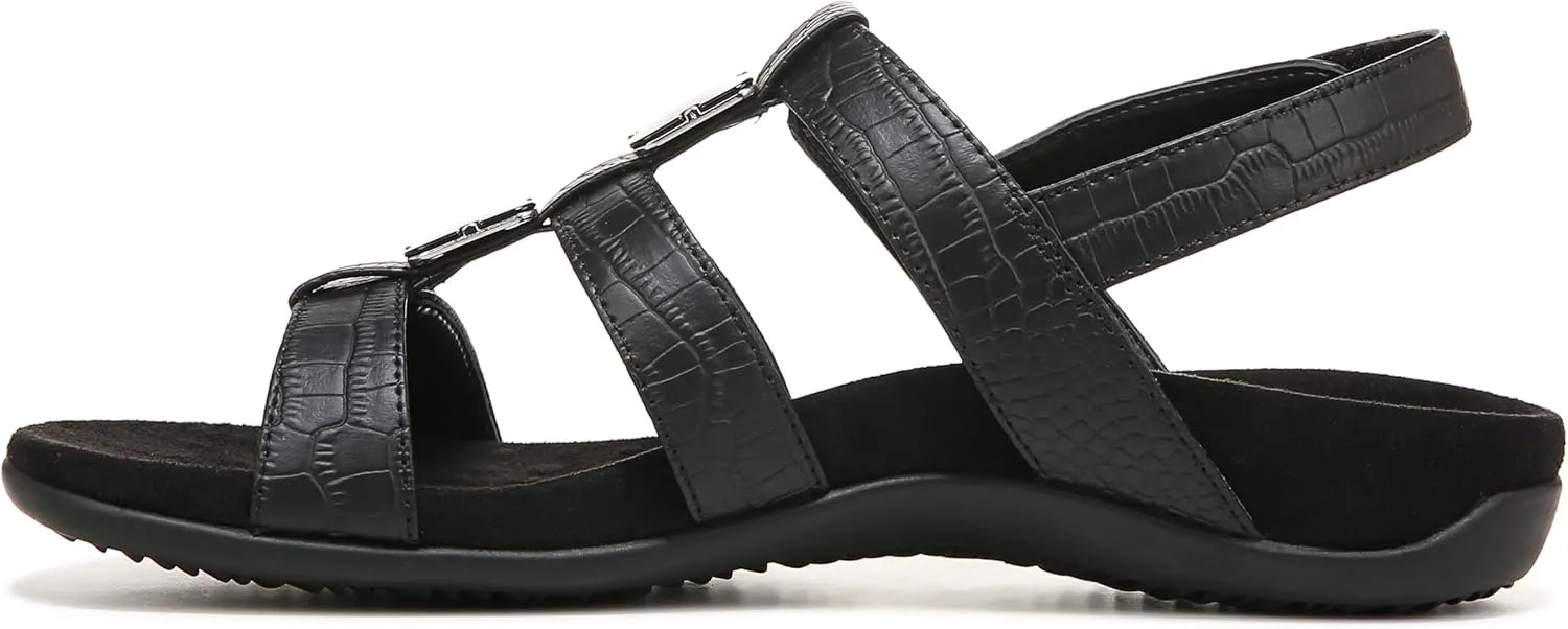 Vionic Women's Women's Rest Amber Backstrap Sandal - Ladies Adjustable Walking Sandals with Concealed Orthotic Arch Support