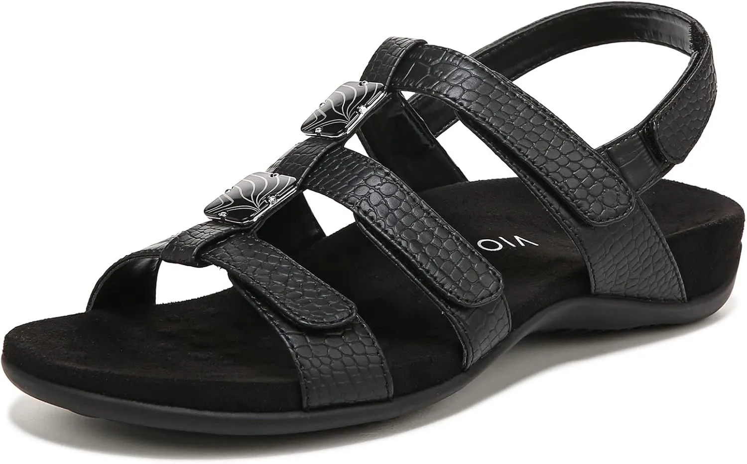 Vionic Women's Women's Rest Amber Backstrap Sandal - Ladies Adjustable Walking Sandals with Concealed Orthotic Arch Support