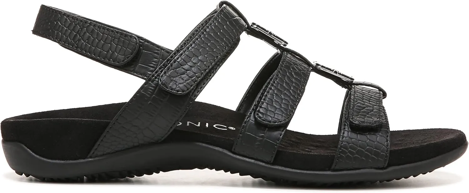 Vionic Women's Women's Rest Amber Backstrap Sandal - Ladies Adjustable Walking Sandals with Concealed Orthotic Arch Support