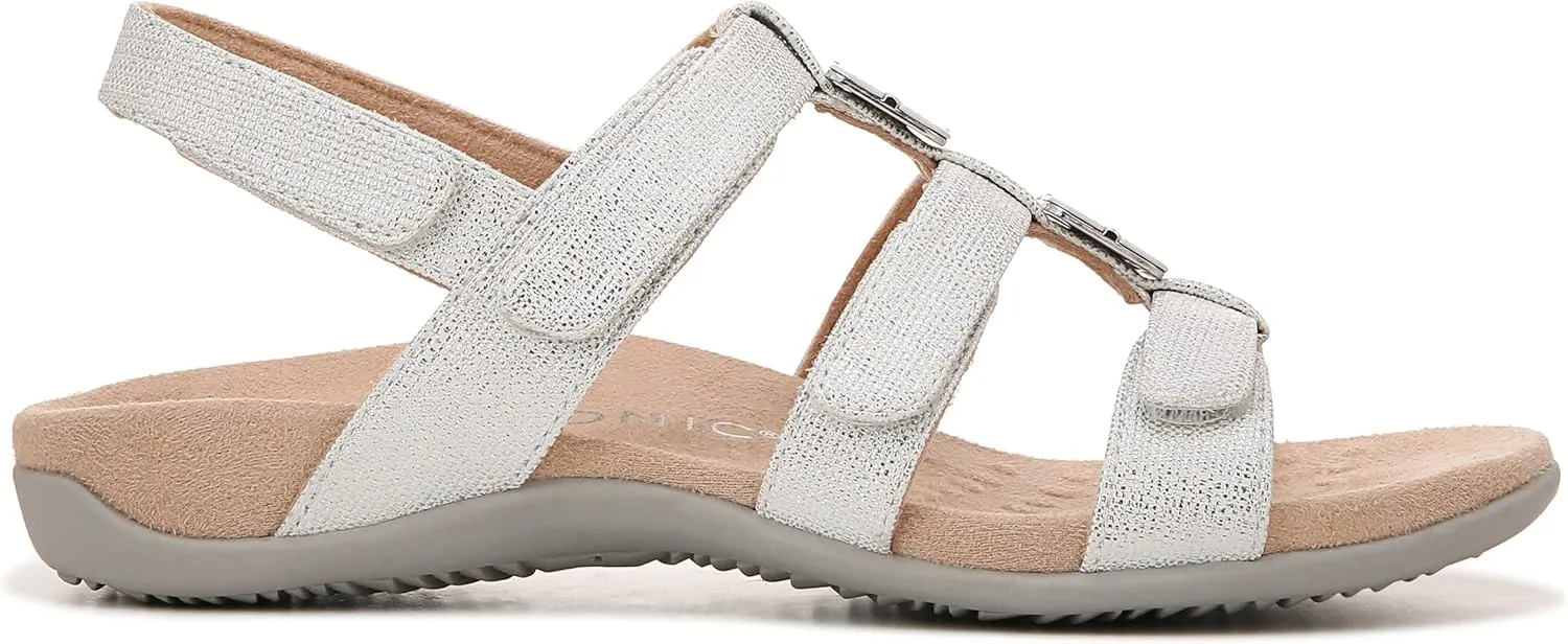 Vionic Women's Women's Rest Amber Backstrap Sandal - Ladies Adjustable Walking Sandals with Concealed Orthotic Arch Support