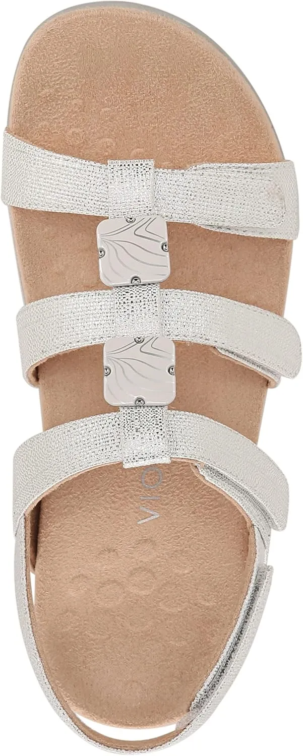 Vionic Women's Women's Rest Amber Backstrap Sandal - Ladies Adjustable Walking Sandals with Concealed Orthotic Arch Support