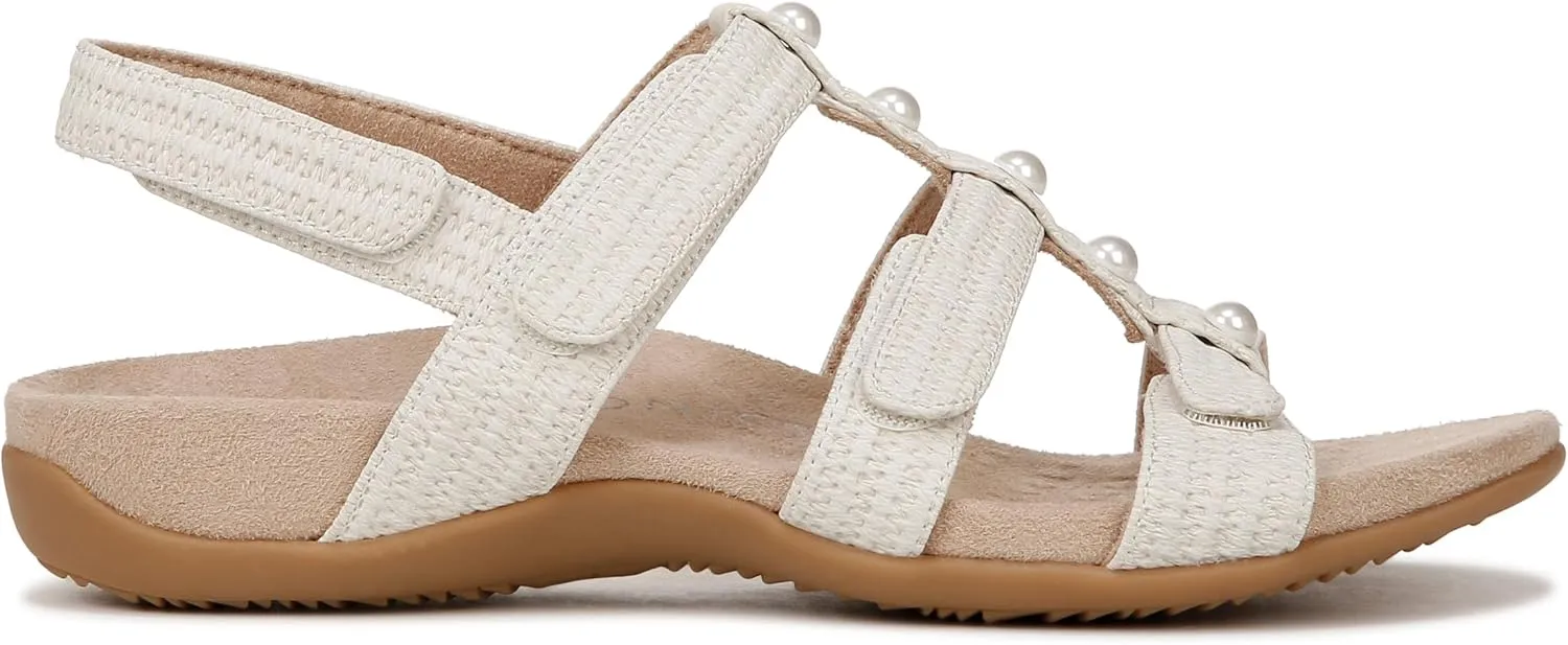 Vionic Women's Women's Rest Amber Backstrap Sandal - Ladies Adjustable Walking Sandals with Concealed Orthotic Arch Support