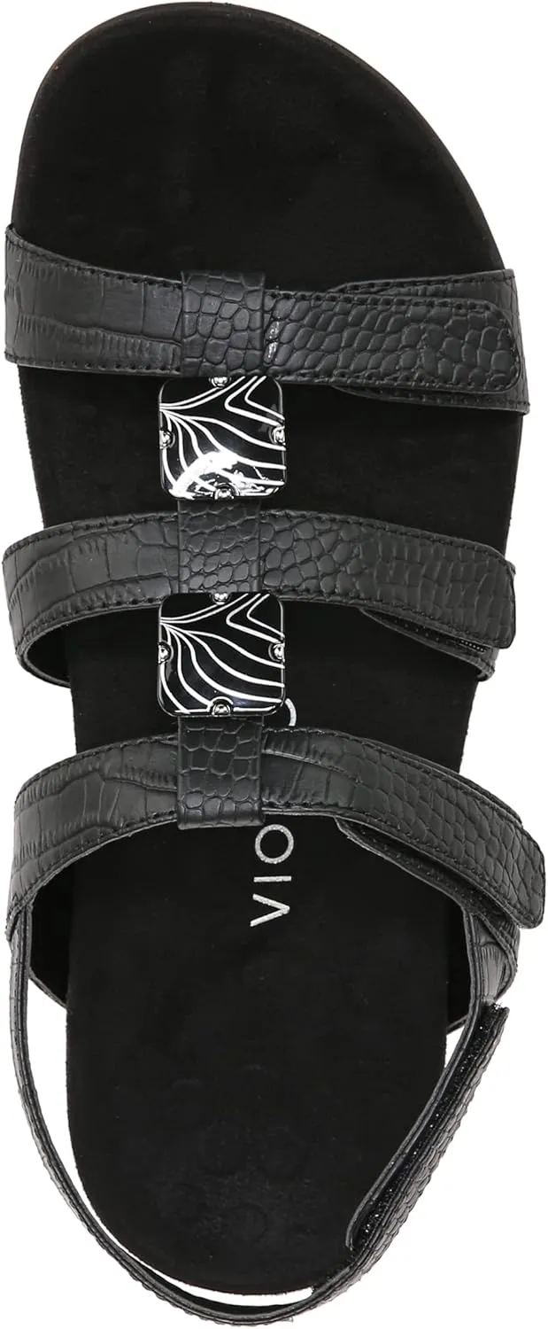 Vionic Women's Women's Rest Amber Backstrap Sandal - Ladies Adjustable Walking Sandals with Concealed Orthotic Arch Support