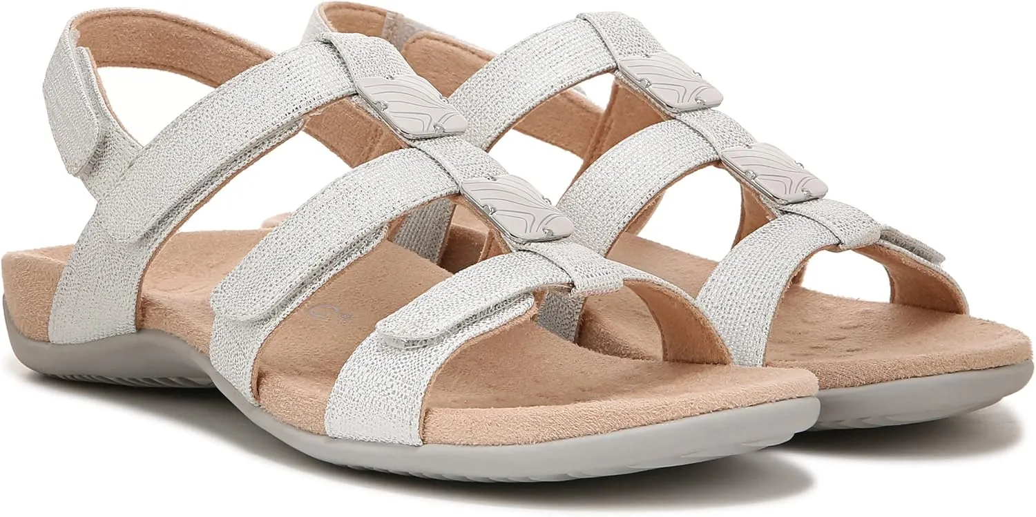 Vionic Women's Women's Rest Amber Backstrap Sandal - Ladies Adjustable Walking Sandals with Concealed Orthotic Arch Support