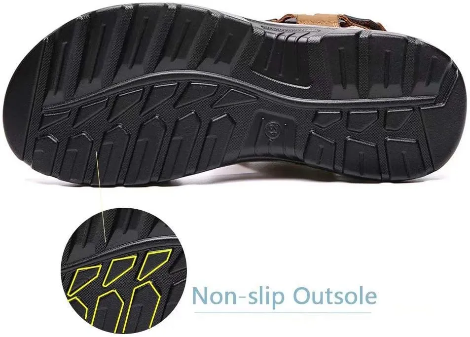 visionreast Mens Athletic Sandals Open Toe Hiking Outdoor Non-slip Sandals Air Cushion Sport Casual Beach Sandals
