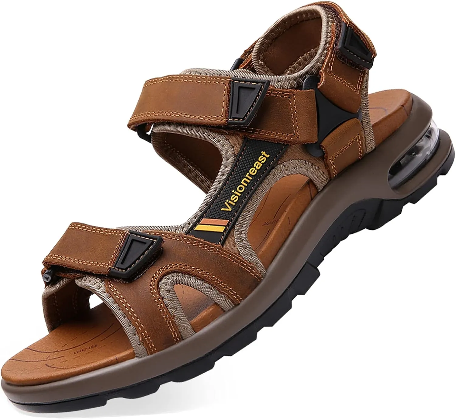 visionreast Mens Athletic Sandals Open Toe Hiking Outdoor Non-slip Sandals Air Cushion Sport Casual Beach Sandals