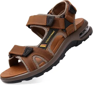 visionreast Mens Athletic Sandals Open Toe Hiking Outdoor Non-slip Sandals Air Cushion Sport Casual Beach Sandals