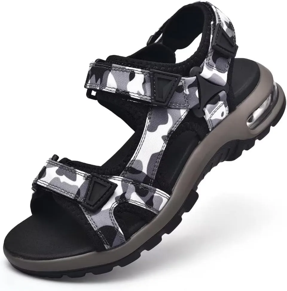 visionreast Mens Athletic Sandals Open Toe Hiking Outdoor Non-slip Sandals Air Cushion Sport Casual Beach Sandals