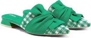 VIVAIA Yaffa Pro Mules for Women Slip On Pointed-Toe Knot Mules Women's Casual Slip on Washable Comfortable Shoes Pointed-Toe Style
