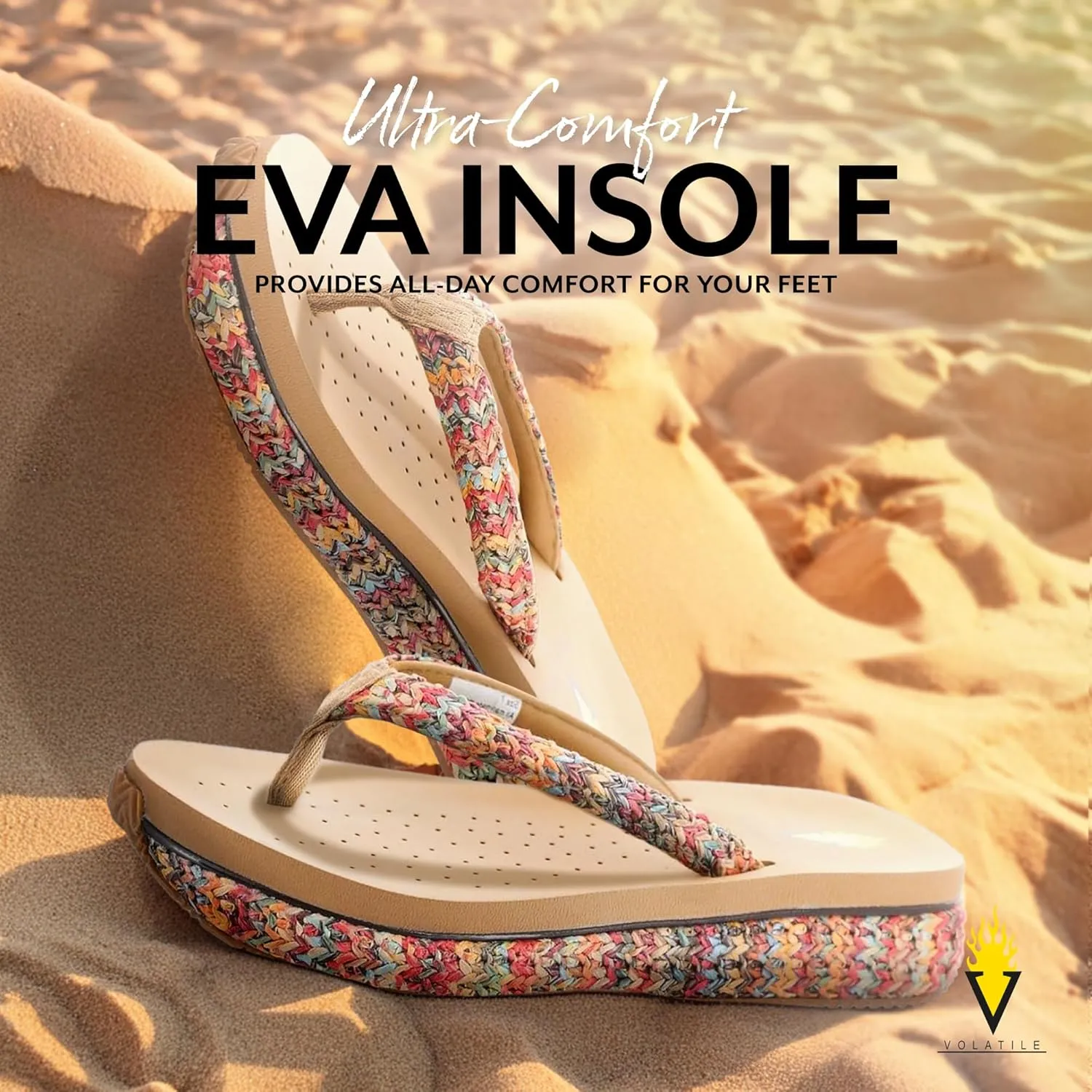 VOLATILE Women's Palau Slip-On Thong Wedge Sandal