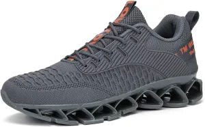 Vooncosir Men's Fashion Sneakers Breathable Mesh Running Shoes Blade Non Slip Soft Sole Casual Athletic Walking Shoes