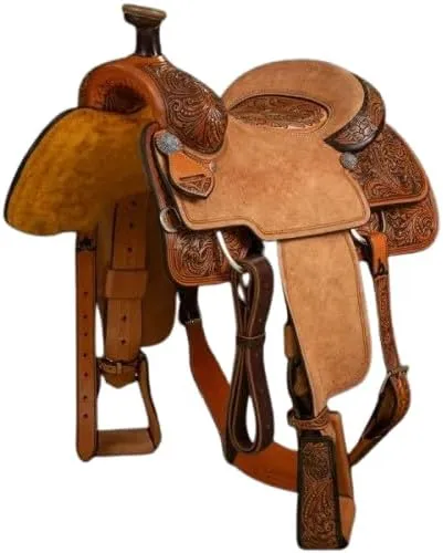 Wade Ranch Roping Tree A Fork Roping Ranch Work Premium Handmade Western Saddles for Horses Leather Equestrian Trail Horse Saddles Tack Size: 10"-18" inches Seat Available, WADE06