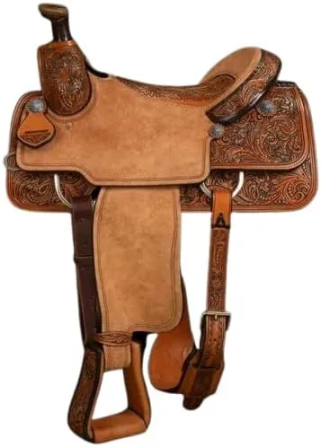 Wade Ranch Roping Tree A Fork Roping Ranch Work Premium Handmade Western Saddles for Horses Leather Equestrian Trail Horse Saddles Tack Size: 10"-18" inches Seat Available, WADE06