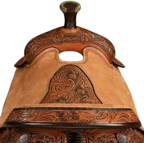 Wade Ranch Roping Tree A Fork Roping Ranch Work Premium Handmade Western Saddles for Horses Leather Equestrian Trail Horse Saddles Tack Size: 10"-18" inches Seat Available, WADE06