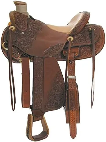 Wade Tree A Fork Work Horse Saddles Ranch Roping Roper Handmade Premium Leather Western Equestrian Trail Tack Saddle for Horse Riding Size: 10-18 inches Seat Available WOR299