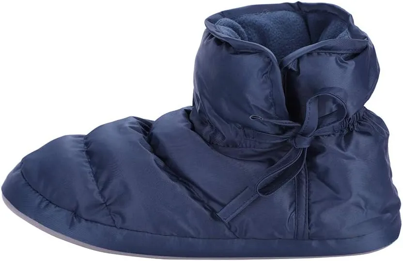 Warmer Ankle Bootie Slippers, Waterproof Footwear Indoor Feet Warm Lining House Non-slip Sole Home Casual Winter Camping Hiking Unisex Outside Slip-on Shoes with Adjustable Strap