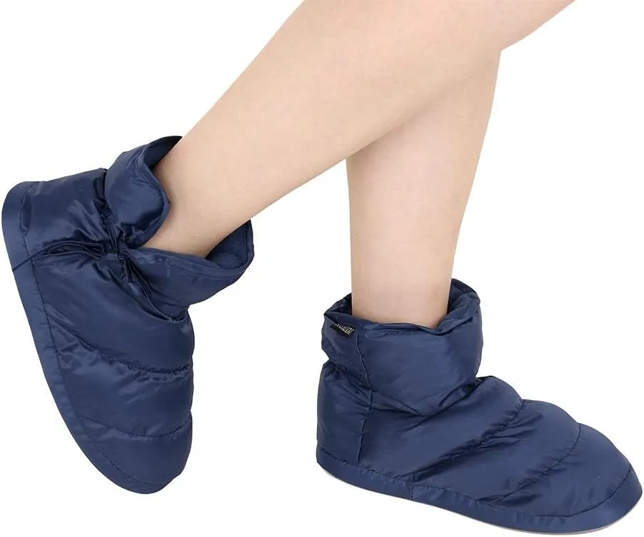 Warmer Ankle Bootie Slippers, Waterproof Footwear Indoor Feet Warm Lining House Non-slip Sole Home Casual Winter Camping Hiking Unisex Outside Slip-on Shoes with Adjustable Strap