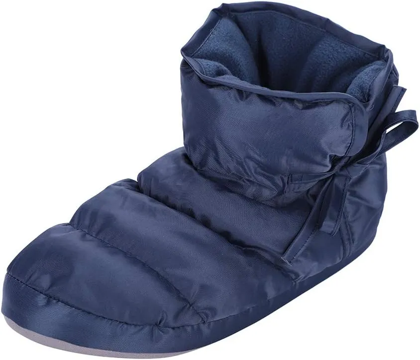Warmer Ankle Bootie Slippers, Waterproof Footwear Indoor Feet Warm Lining House Non-slip Sole Home Casual Winter Camping Hiking Unisex Outside Slip-on Shoes with Adjustable Strap