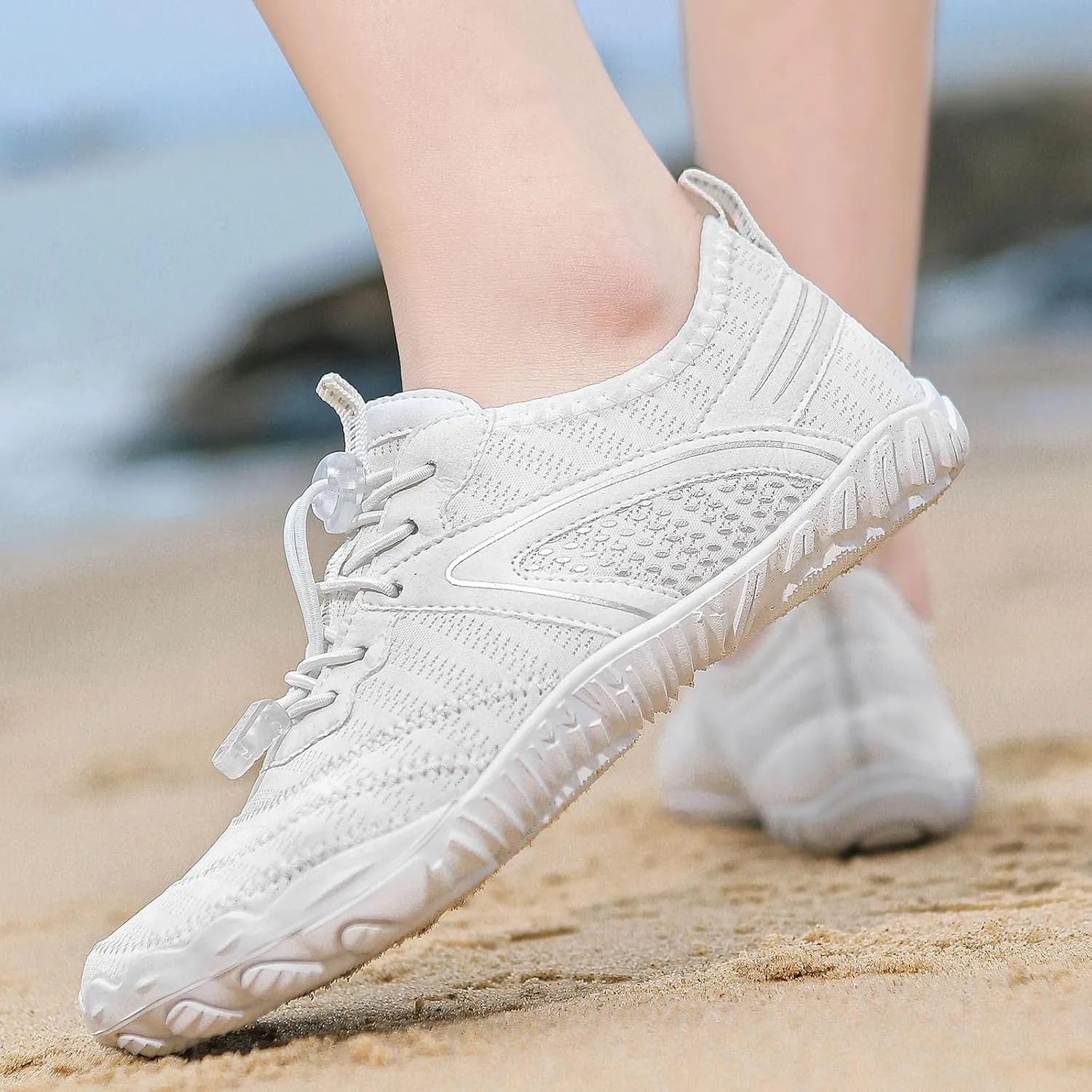 Water Barefoot Shoes for Women Men Fast Drainage Cool Breathable Light and Flexible Racewalking Beach Gym Yoga