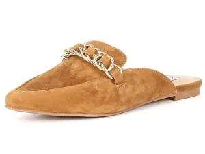 Waterproof Detail Pointed Slip Chain Mules Cognac Cutting-edge features Suede Faine Madden Toe Steve Flat On