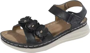 Wedge Sandals for Women Dressy Comfortable Summer Platform Casual Dress Sandal Arch Support Walking Orthotic Orthopedic Shoes Beach Adjustable Ankle Strap Open Toe Hook Loop Shoe Wedges