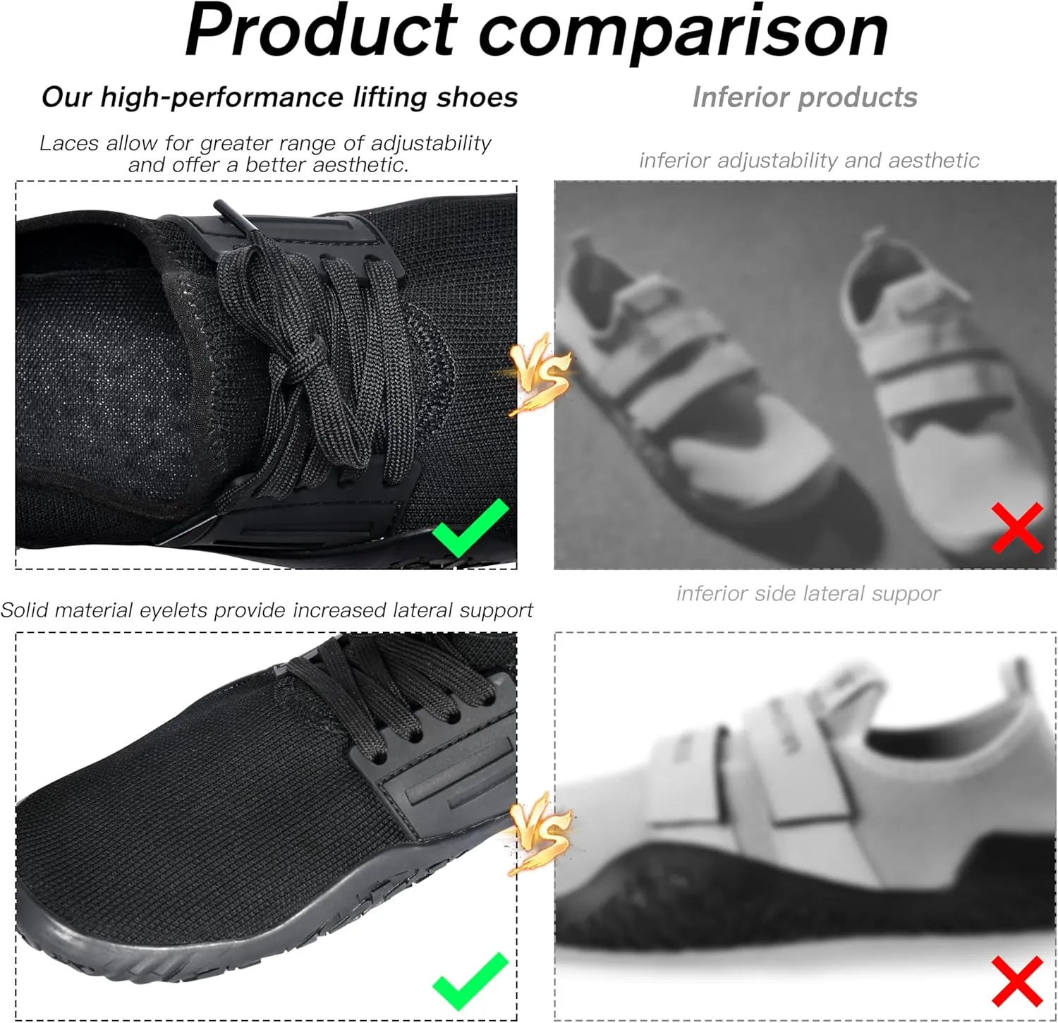 Weightlifting Barefoot Shoes for Men - Deadlift Barefoot Workout Shoes for Women & Men, Minimalist Weight lifting & Sports Footwear, Fitness Squat Non Slip Pattern Deadlift Training & Boxing Flat Sneakers