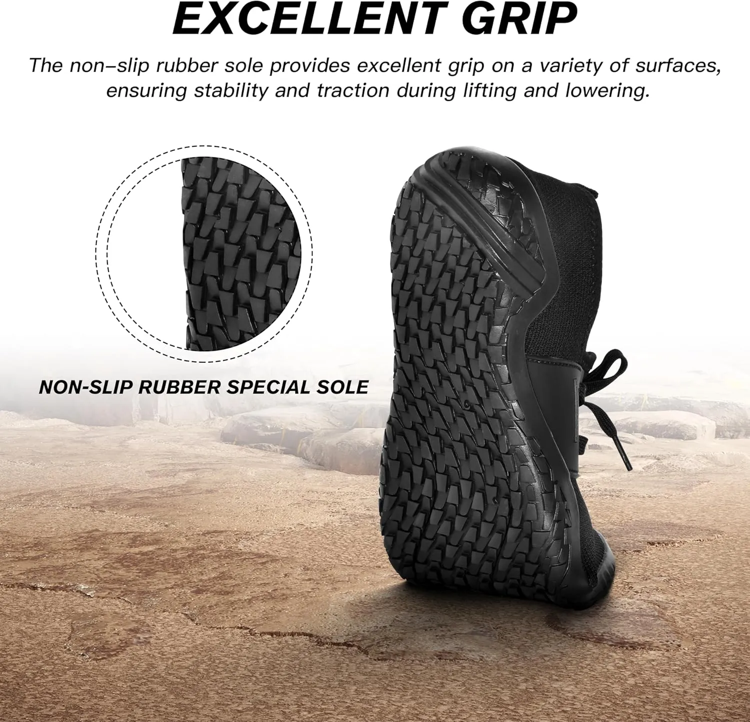 Weightlifting Barefoot Shoes for Men - Deadlift Barefoot Workout Shoes for Women & Men, Minimalist Weight lifting & Sports Footwear, Fitness Squat Non Slip Pattern Deadlift Training & Boxing Flat Sneakers