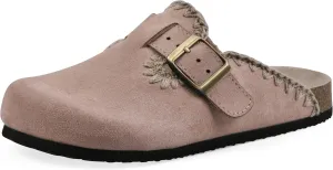 White Mountain Kids Girls' Beetle Contrast-Stitched Molded Footbed Clog