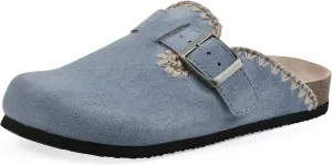 White Mountain Kids Girls' Beetle Contrast-Stitched Molded Footbed Clog