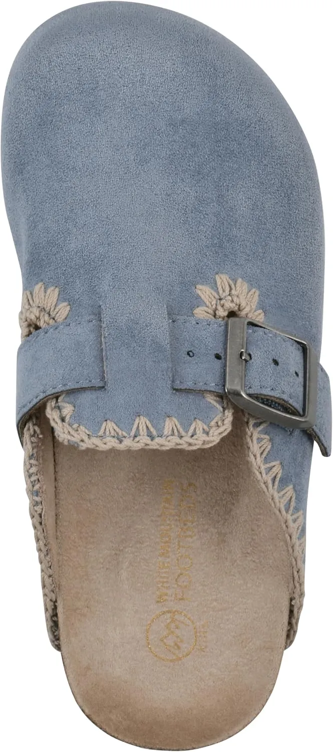 White Mountain Kids Girls' Beetle Contrast-Stitched Molded Footbed Clog