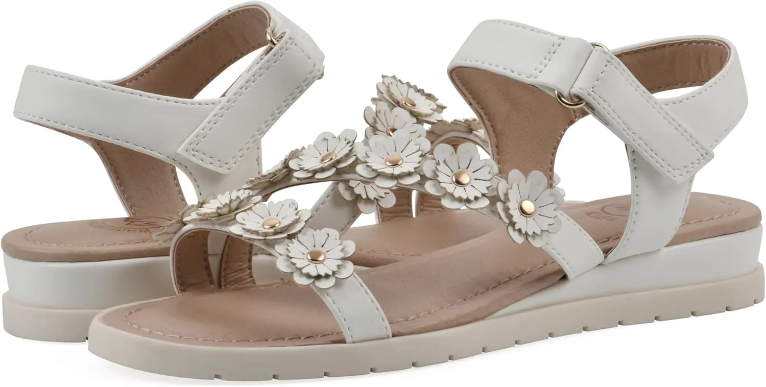 White Mountain Kids Girls' Euro Floral Sandal