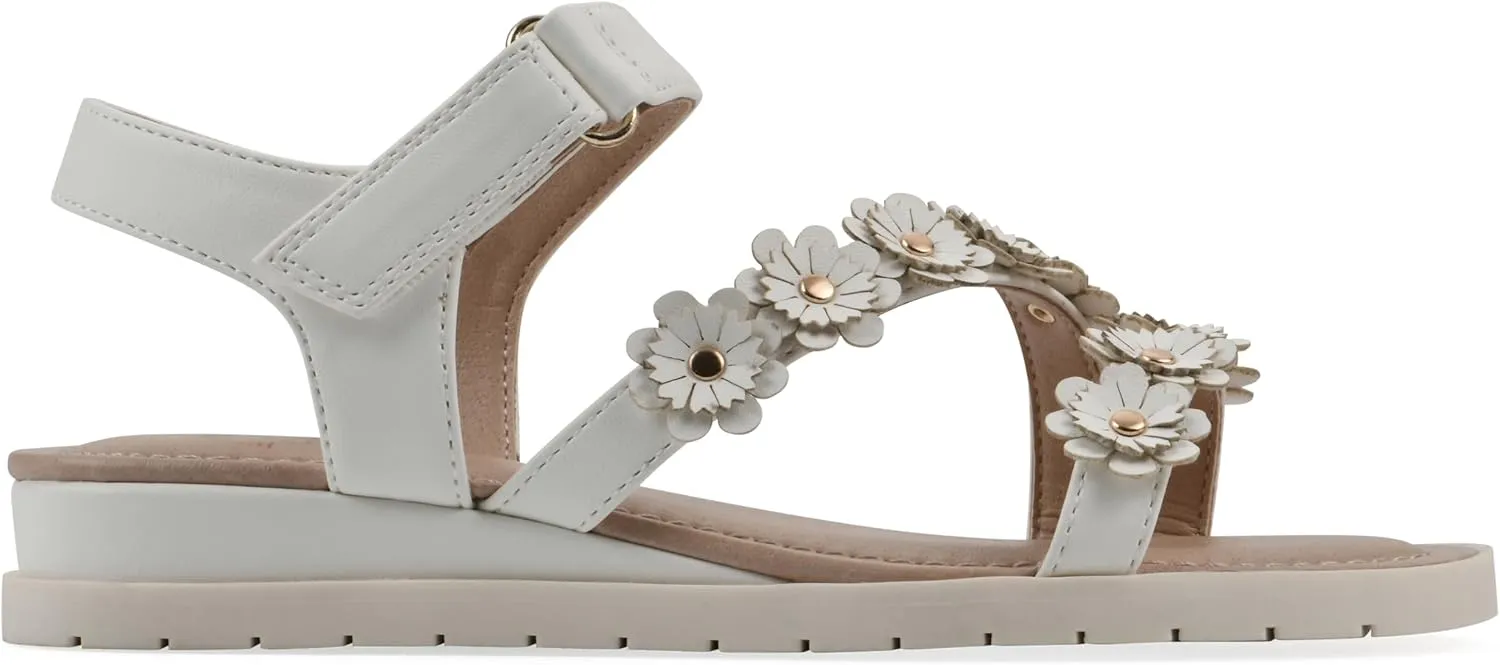White Mountain Kids Girls' Euro Floral Sandal