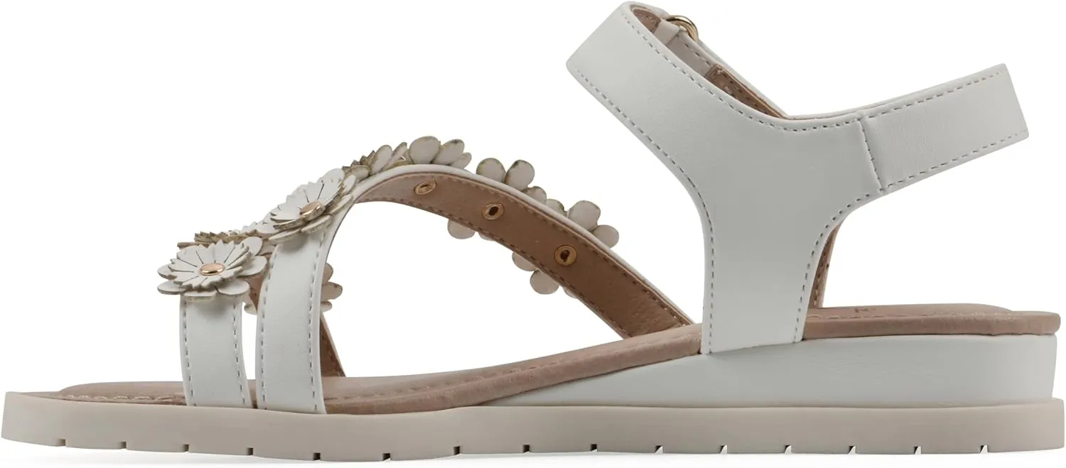 White Mountain Kids Girls' Euro Floral Sandal