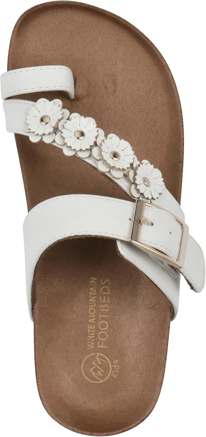 WHITE MOUNTAIN Kids Graffito Signature Comfort-Molded Floral Footbed Sandal
