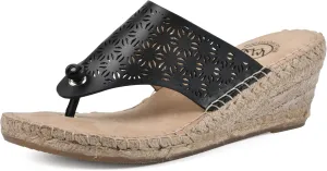 WHITE MOUNTAIN Women's Beaux Espadrille Wedge Sandal
