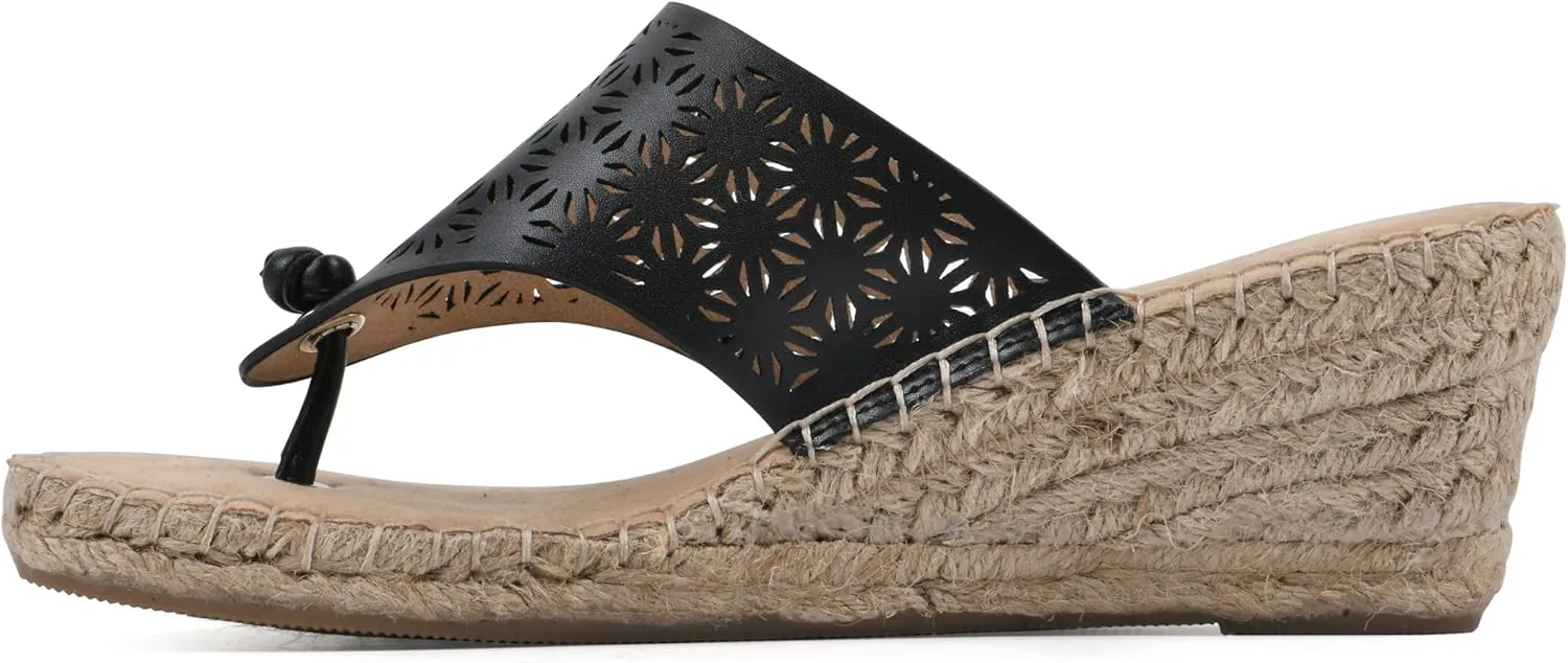 WHITE MOUNTAIN Women's Beaux Espadrille Wedge Sandal