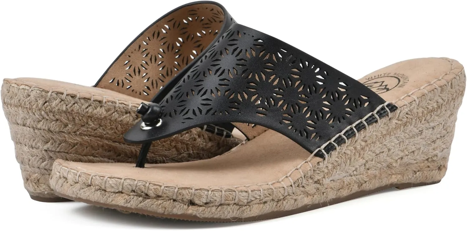 WHITE MOUNTAIN Women's Beaux Espadrille Wedge Sandal