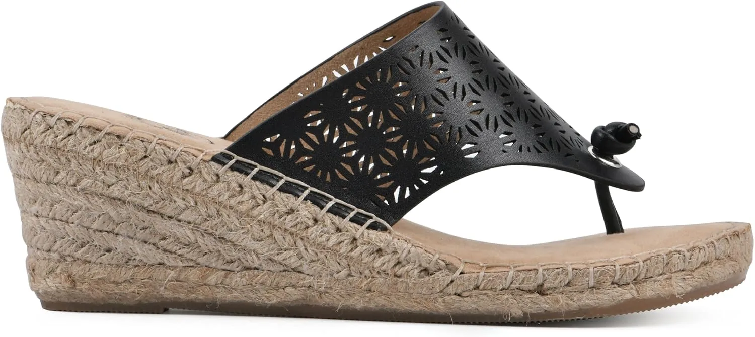 WHITE MOUNTAIN Women's Beaux Espadrille Wedge Sandal