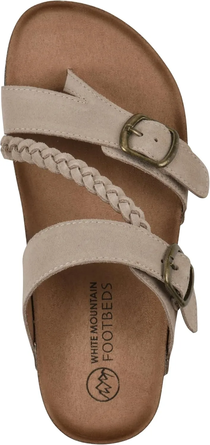 WHITE MOUNTAIN Women's Hammy Braided Signature Comfort-Molded Footbed Sandal