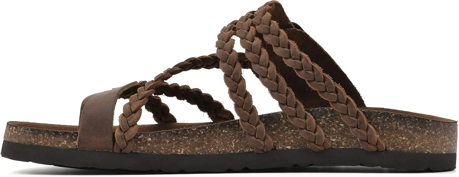 WHITE MOUNTAIN Women's Hayleigh Braided Signature Comfort-Molded Footbed Sandal