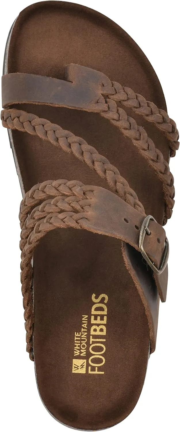 WHITE MOUNTAIN Women's Hayleigh Braided Signature Comfort-Molded Footbed Sandal