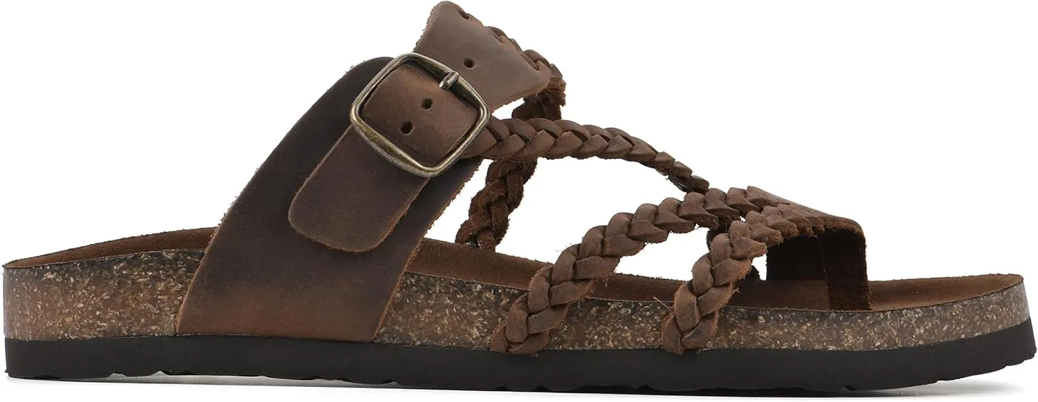 WHITE MOUNTAIN Women's Hayleigh Braided Signature Comfort-Molded Footbed Sandal